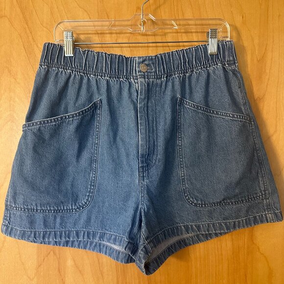 Madewell Denim Pull-On Paperbag Utility Shorts Size 29 - Picture 2 of 5